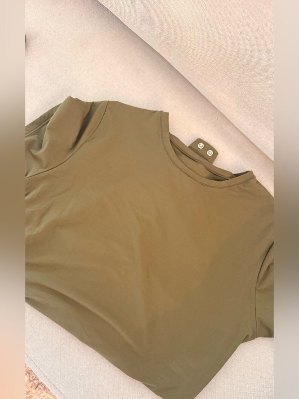 Auden Olive Green Bodysuit Soft Stretch Basic Women's Size XS NWT - Picture 3 of 11